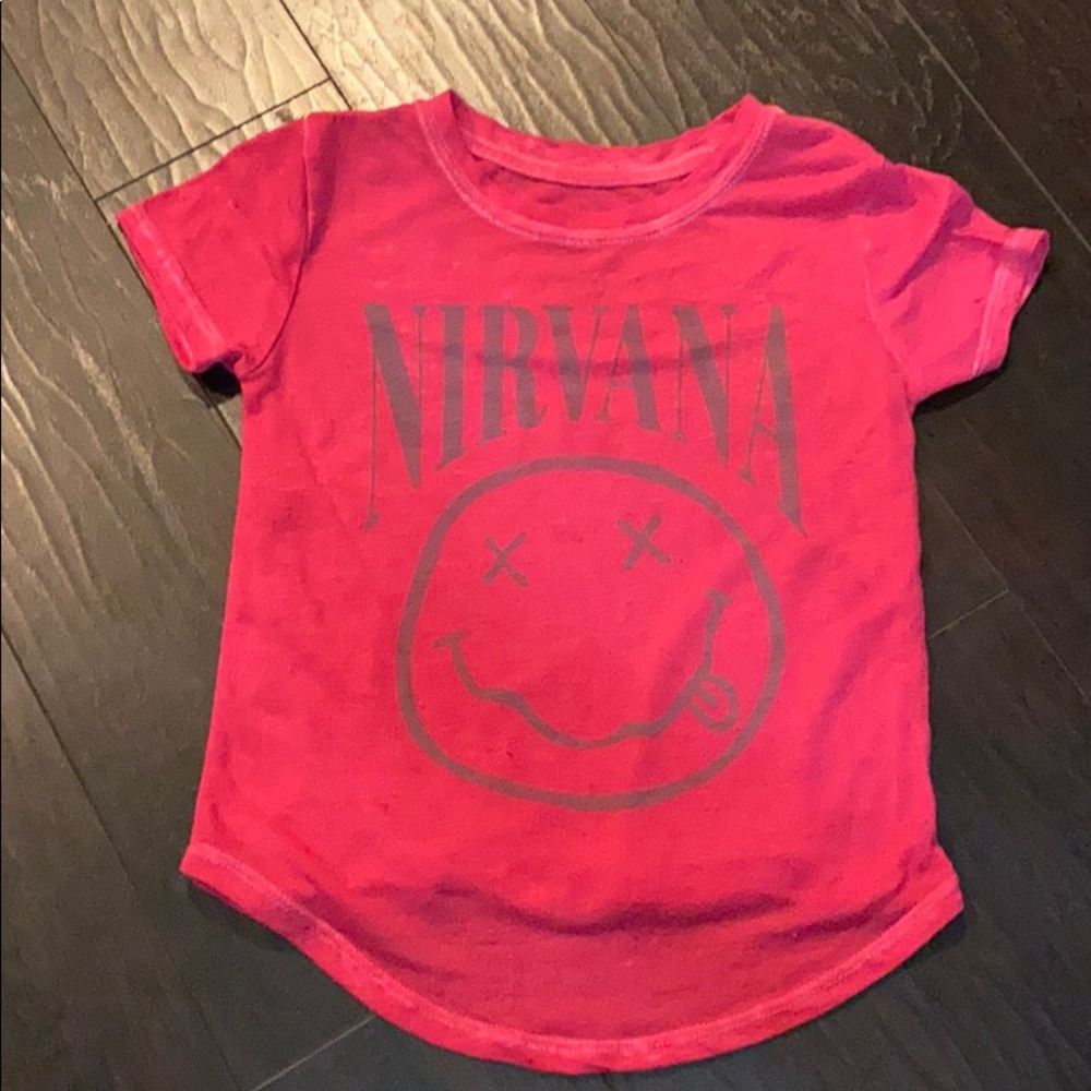 Girls pink Nirvana tee